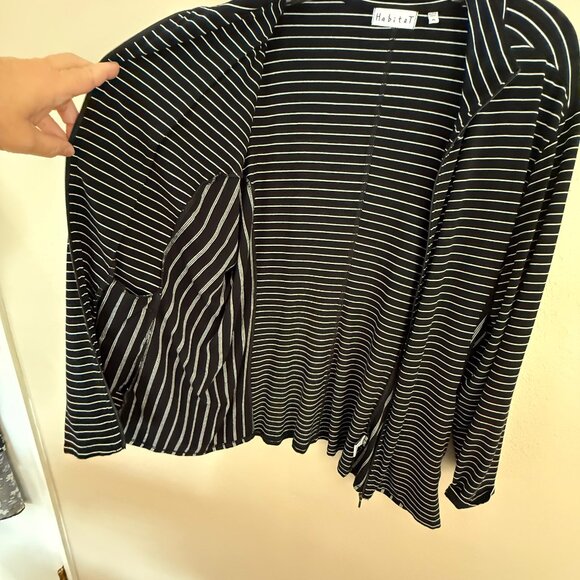 Habitat Black & White Stripe Knit Jacket – Size XL - Picture 6 of 13